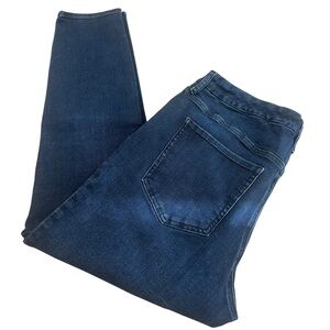 Express Dark Wash Mid Rise Ultra Hyper Stretch Skinny Ankle Jeans - Size Large